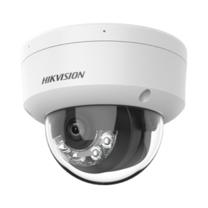 Domo IP 4 Megapixel | Lente 2.8 mm | Dual Light (30 mts IR + 30 mts Luz Blanca) | Micrófono Integrado | Antivandálico IK08 | ACUSENSE Lite | Exterior IP67 | H.265 | PoE | ONVIF | Micro SD - HIKVISION