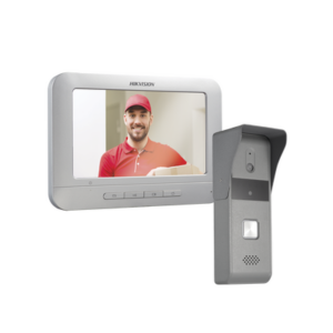 Kit de Videoportero Analógico con Pantalla LCD a Color de 7" | Frente de Calle para Exterior IP65 | Salida de Relevador - HIKVISION