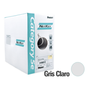 Bobina de Cable UTP 305 Metros (1000 Pies) de Cobre, NetKey, Gris Claro, Categoría 5e (24 AWG), PVC (CM), de 4 Pares - PANDUIT
