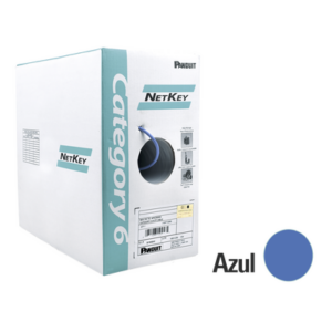 Bobina de Cable UTP 305 Metros (1000 Pies) de Cobre, NetKey, Azul, Categoría 6 (24 AWG), 1000Mbps, Riser (CMR), de 4 Pares - PANDUIT