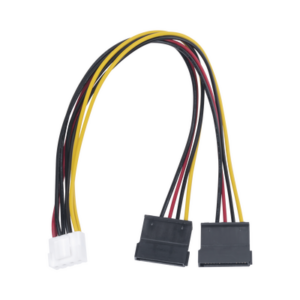 Cable Doble de Corriente SATA | Compatible con DVR's epcom | HIKVISION | 25 cms de Longitud