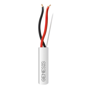 Bobina de 305 Metros (1000 Pies) de Cable 2 x 18 AWG | Riser | Blanco | Para Aplicaciones en Alarmas de Intrusión, Control de Acceso, Interfonos, TV Porteros, Automatización, Audio y Voceo.
