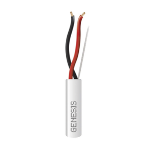 Bobina de 305 Metros (1000 Pies) de Cable | 2 x 16 AWG | Riser | Tipo CMR-CL3R | Color Blanco | Para Aplicaciones de Alarmas de Intrusión, Control de Acceso, Automatización, Interfonos y TV Porteros