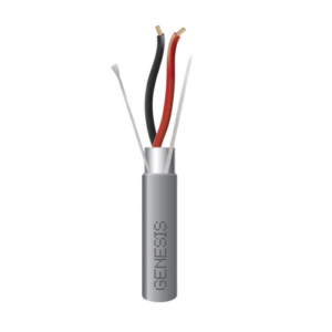 Carrete de 305 Metros (1000 Pies) de Cable | 2 x 16 AWG | Riser | Blindado | Tipo CMR-CL3R-FPLR-FT4 | Color Gris | Aplicaciones de Alarmas de Intrusión|Control de Acceso| Automatización | Interfonos y Tv Porteros
