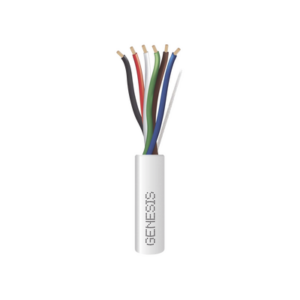 Carrete de 305 Metros (1000 Pies) | Cable de Cobre | 6 x 18 AWG | Plenum | Para Interior | Color Blanco | Para Aplicaciones de Alarmas de Intrusión|Control de Acceso| Automatización | Interfonos y Tv Porteros