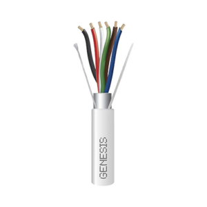 Carrete de 305 Metros (1000 Pies) | Cable de Cobre | 6 x 18 AWG | Plenum | Color Blanco | Blindado | Para Aplicaciones de Alarmas de Intrusión | Control de Acceso | Automatización | Interfonos y Tv Porteros