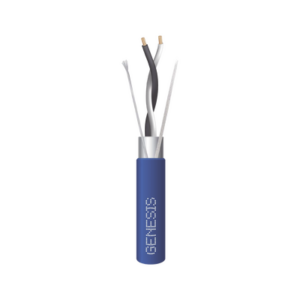 Bobina de 305 Metros (1000 Pies) | Cable 2 x 22 AWG | Color Azul | Blindado | Plenum | Trenzado para Aplicaciones de Transmisión de Datos a Alta Velocidad para Automatización, EIA-485, BACnet y Otros Sistemas de Comunicación