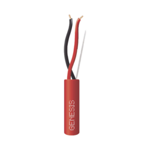 Bobina de 152 Metros (500 Pies) de Alambre | 2 x 18 AWG | Riser | Resistente al Fuego | Color Rojo | Tipo FPLR- CL3R - C(UL) -FT4 | Para Sistemas Contra Incendio o Sistemas de Evacuación