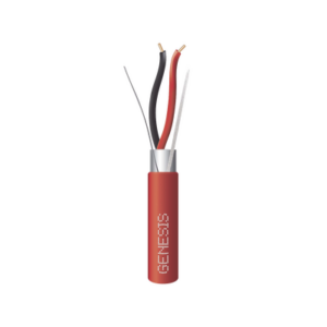 Bobina de 305 Metros (1000 Pies) de Alambre | 2 x 18 AWG | Riser | Blindado | Tipo FPLR | Color Rojo | Para Aplicaciones en Sistemas de Detección de Incendio y Sistemas de Evacuación