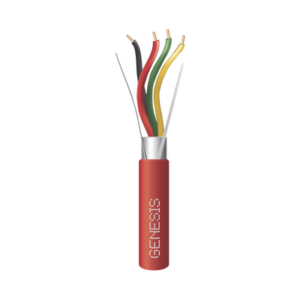 Bobina de 152 Metros (500 Pies) de Alambre | 4 x 18 AWG | Riser | Blindado | Tipo FPLR | Color Rojo | Para Aplicaciones en Sistemas de Detección de Incendio y Sistemas de Evacuación