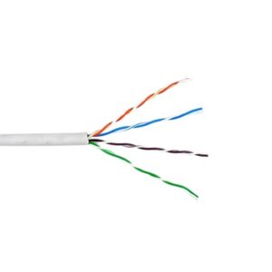 Bobina de Cable de 305 Metros (1000 Pies) UTP Cat6 Riser | Color Blanco | UL, CMR, Probado a 350 Mhz | Para Aplicaciones de CCTV, Redes de Datos, IP Megapixel, Control RS485
