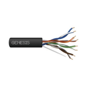 Bobina de Cable de 305 Metros (1000 Pies) UTP Cat6 RISER | Color Negro | UL, CMR SPNLS, Probado a 350 Mhz | Para Aplicaciones de CCTV, Redes de Datos, IP Megapixel, Control RS485