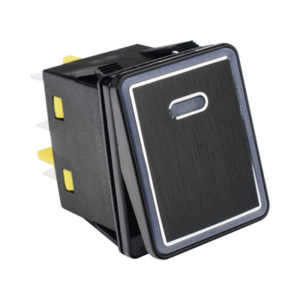 Interruptor tipo Switch con Led Color Rojo | IP65 | Diseño Industrial con panel de Aluminio | NO, COM, NC | Terminales tipo F1