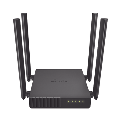 Router Inalámbrico doble banda AC, 2.4 GHz y 5 GHz Hasta 1200 Mbps, 4 antenas externas omnidireccional, 4 Puertos LAN 10|100 Mbps, 1 Puerto WAN 10|100 Mbps, Versión 6