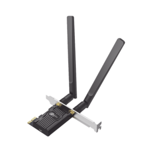 Adaptador PCIe inalámbrico doble banda AX1800 Mbps | Seguridad Inalámbrica WPA3 |Antena de alta ganancia | Tecnología MU-MUMO 2X2 | Soporte de perfil bajo y Altura completa | Bluetooth 5.2