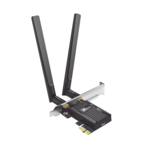 Adaptador PCIe inalámbrico doble banda AX3000 Mbps | Seguridad Inalámbrica WPA3 |Antena de alta ganancia | Tecnología MU-MUMO 2X2 | Soporte de perfil bajo y Altura completa | Bluetooth 5.2
