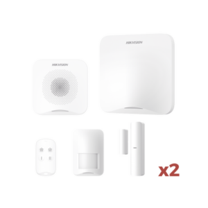 (AX HOME) KIT de Alarma AX HOME | Incluye: 1 Hub con batería de respaldo | 1 Llavero | 1 PIR | 2 Contactos Magnéticos | 1 Sirena | Wi-Fi | 3G|4G | Compatible con Hik-Connect P2P y Hik-Partner PRO