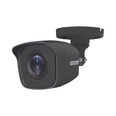 Bala TURBOHD 5 Megapíxel | Lente 2.8mm (85° de Visión) | Exterior IP66 | IR EXIR 20 mts | TVI-AHD-CVI-CVBS | Metal | Color Gris Oscuro