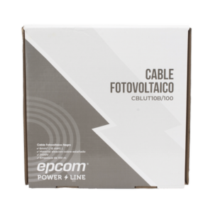 Cable Fotovoltaico Negro | Cobre Estañado | 6 mm² (10 AWG) | 2000V | Rollo de 100m | | UL 4703 y TUV