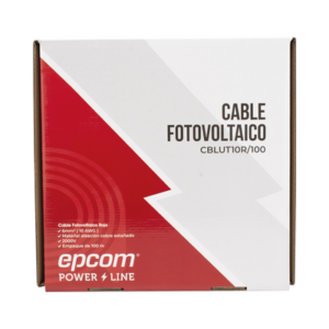 Cable Fotovoltaico Rojo | Cobre Estañado | 6 mm² (10 AWG) | 2000V | Rollo 100m | UL 4703 y TUV