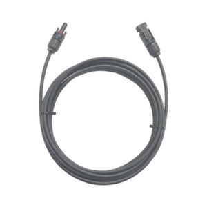 Cable Fotovoltaico | 1 metro | Color Negro | Calibre 10 AWG | Terminal MC4-Macho y Hembra en ambos extremos