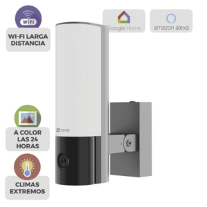 Cámara IP 4 Megapíxel | Wi-Fi | Lampara Integrada | Audio de dos vías | Imágen Nocturna a Color | Detección Humana | Audios Personalizables | Uso Exterior con Protección