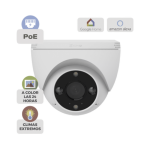 Cámara IP POE Inteligente | 2K 4MP (2304x1296) | IA Detección Humano-Vehiculo | Visión Nocturna Color | Audio Bidireccional | IP67 | Almacenamiento MicroSD 512GB