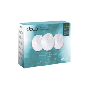 Kit 3 Routers Inalámbricos MESH Interior para Hogar | Doble Banda Wi-Fi 5 AC1300 Mbps | 2 Puerto Gigabit WAN|LAN | 4 Antenas Internas | Administración Mediante la App Deco (iOS, Android) | Protección HomeCare