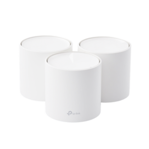 Kit 3 Routers Inalámbricos MESH Interior para Hogar | Doble Banda Wi-Fi 6 AX1800 Mbps | 2 Puerto Gigabit WAN|LAN | 2 Antenas Internas | Administración Mediante la App Deco (iOS, Android) | Protección HomeShield