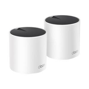 Kit 2 Routers Inalámbricos MESH Interior para Hogar | Doble Banda Wi-Fi 6 AX3000 Mbps | 3 Puerto Gigabit WAN|LAN | 2 Antenas Internas | Administración Mediante la App Deco (iOS, Android) | Protección HomeShield