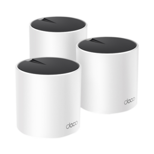 Kit 3 Routers Inalámbricos MESH Interior para Hogar | Doble Banda Wi-Fi 6 AX3000 Mbps | 3 Puerto Gigabit WAN|LAN | 2 Antenas Internas | Administración Mediante la App Deco (iOS, Android) | Protección HomeShield