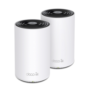 Kit 2 Routers Inalámbricos MESH Interior para Hogar | Doble Banda Wi-Fi 6E AX5400 Mbps | 3 Puerto Gigabit WAN|LAN | 4 Antenas Internas | Administración Mediante la App Deco (iOS, Android) | Protección HomeShield