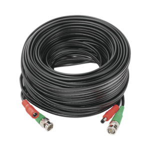 Cable Coaxial (BNC RG59) + Alimentación | SIAMES | 20 Metros (65.62 Pies) | 100% COBRE | Para Cámaras 4K | Uso Interior y Exterior