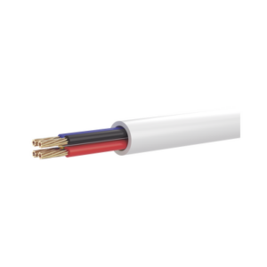 Bobina de 100 Metros (328.08 Pies) de Cable Multifilar | CCA | 4 x 22 AWG | Color Blanco | PVC | CCAM | Uso en Interior | Aplicaciones en Alarmas - Automatización