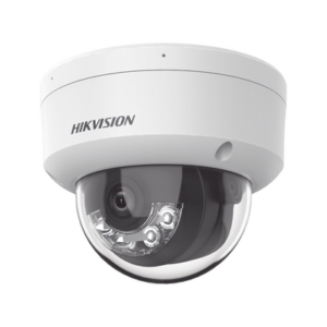 [Dual Light] Domo IP 2 Megapixel | Lente 2.8 mm | 30 mts IR + 30 mts Luz Blanca | Micrófono Integrado | Antivandálico IK08 | ACUSENSE Lite | Exterior IP67 | H.265 | PoE | ONVIF | Micro SD