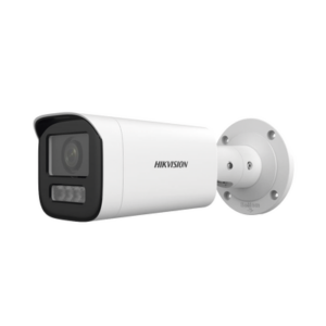 Bala IP 4 Megapíxel | Lente Motorizado 2.8 a 12 mm | Dual Light (50 mts IR + 50 mts Luz Blanca) | ACUSENSE Lite | Microfono Integrado | Exterior IP67 | WDR 120 dB | PoE | Micro SD | Alarmas I|O