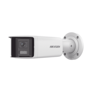 [FlexVu] [PROTECCIÓN ACTIVA] Bala IP Panorámica 4 Megapixel | 2 Lentes 2.8 mm (180°) | Imagen a Color 24|7 (ColorVu) | PoE | WDR 130° | IP67 | ACUSENSE | Luz Estroboscópica y Alarma Audible | 40 mts Luz Blanca | Micro SD