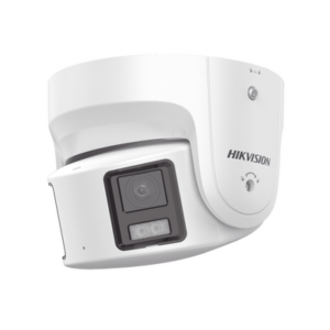 [PROTECCIÓN ACTIVA] Turret IP Panorámica 8 Megapixel | 180° | Imagen a Color 24|7 | PoE | WDR 130° | IP67 | ACUSENSE | Protección Activa (Luz Estroboscópica y Alarma Audible) | MicroSD
