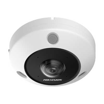 Fisheye IP 6 Megapixel | 180° - 360° | Dewarping | Heat Map | HEOP 2.0 | Conteo de Personas | IP67 | IK10 | 15 mts IR | Entrada y Salida de Audio y Alarma | Múltiples Vistas | Micrófono Integrado