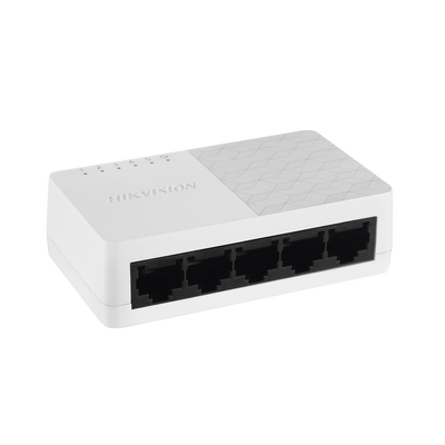 Switch No Administrable de 5 Puertos para Escritorio | Fast Ethernet 10 | 100 Mbps | Diseño Compacto y Estetico