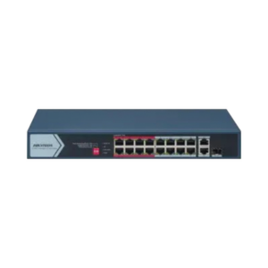 Switch PoE+ | No Administrable | 16 Puertos 10|100 Mbps PoE+ | 2 Puertos 1000 Mbps Uplink | 1 Puerto SFP Uplink | Modo Extendido hasta 300 Metros | 130 W