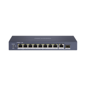 Switch PoE+ | No Administrable | 7 Puertos 1000 Mbps 802.3 af|at (30 W) | 2 Puertos 1000 Mbps Hi-PoE (90 W) | 1 Puertos 1000 Mbps Uplink | 1 Puerto SFP | Modo Extendido hasta 300 Metros | 110 Watts
