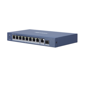 Switch Gigabit PoE+ | No Administrable | 8 Puertos 1000 Mbps PoE+ | 1 Puerto 1000 Mbps de Uplink + 1 Puerto SFP | 110 Watts