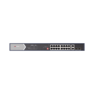 Switch Gigabit PoE+ | No Administrable | 16 Puertos 1000 Mbps PoE+ (4 Puertos PoE++ 90 W) | 2 Puertos 1000 Mbps Uplink + 2 Puertos SFP de Uplink | Modo Extendido hasta 300 Metros | 225 W