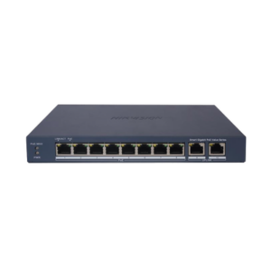 Switch Gigabit PoE+ | Administrable | 8 Puertos 1000 Mbps PoE+ | 2 Puertos 1000 Mbps de Uplink | Configuración Nube Hik-PartnerPro | Modo Extendido hasta 300 Metros | 60 W