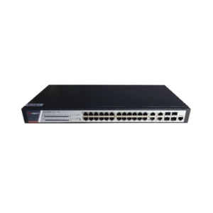 Switch Gigabit PoE+ | Administrable | 24 Puertos 1000 Mbps PoE+ | 4 Puertos 1000 Mbps + 4 Puertos SFP de Uplink | 370 Watts | Soporta IGMP