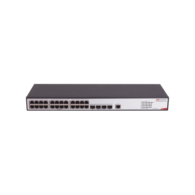 Switch Gigabit | Administrable | 24 Puertos RJ45 GE | 4 Puertos SFP 10G | Soporta IGMP