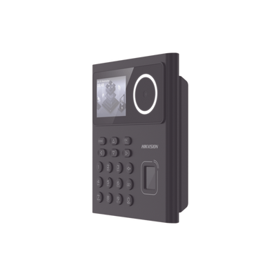 Terminal Min Moe WiFi con Batería de Respaldo | Administrable por Smartphone o Nube | Acceso y Asistencia | Huella, Facial y Tarjetas MIFARE | 500 rostros y 1,000 Huellas y Tarjetas | Detección de Cubrebocas | HikConnect | HIK-IA