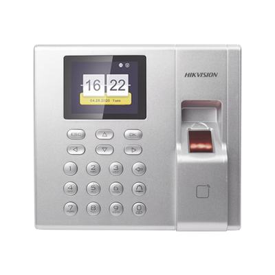 Terminal de Control de Acceso y Asistencia compatible con APP Hik-Connect (P2P) | Lectura de Huella y de Tarjetas EM | Soporta hasta 1000 Huellas | Relevador para Chapa | Software iVMS4200