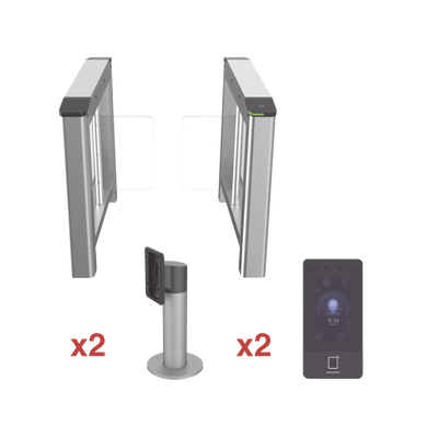 Kit de Torniquete con Terminales Faciales incluidas | Montajes Incluidos | Izquierdo y Derecho | Carril de 90 cms | 3,000,000 MCBF | 4 Pares de IR